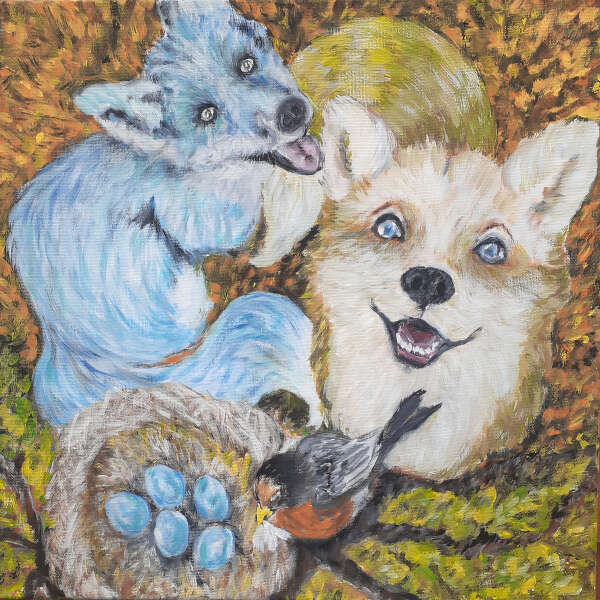 Blue Fox, Green Fox